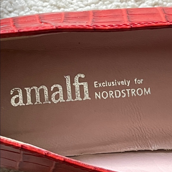 Red Croc-Embossed Amalfi Loafers/ ballet flats/sz8M/ NWOT - Picture 4 of 6